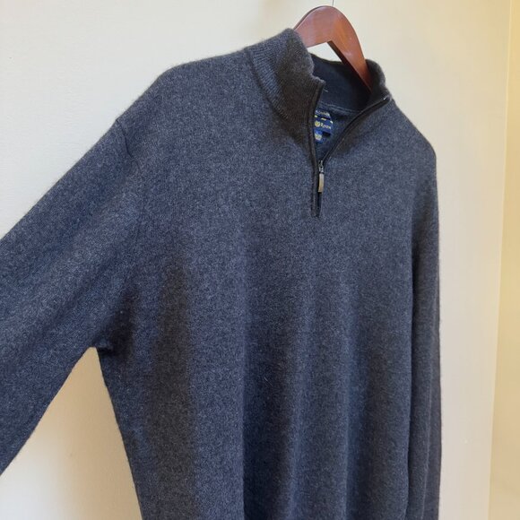 Club Room Men's Cashmere Quarter-Zip Sweater - Picture 3 of 8